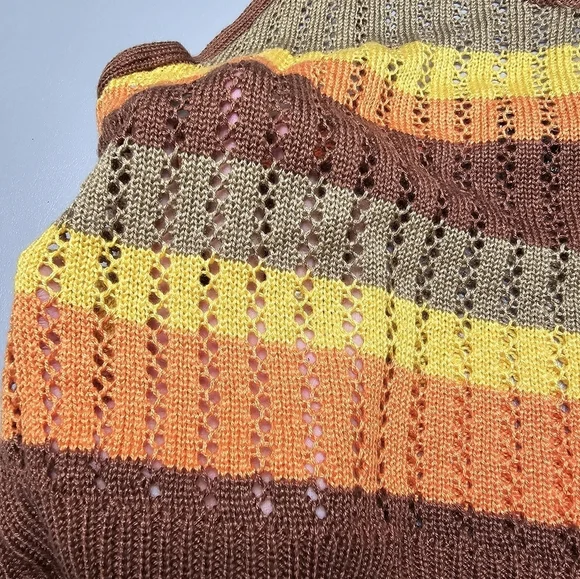 almost famous fall colors knit spaghetti strap crop top women's size 1X - Picture 8 of 9